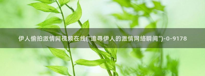 伊人大香蕉久久网视频：伊人偷拍激情网视频在线(\